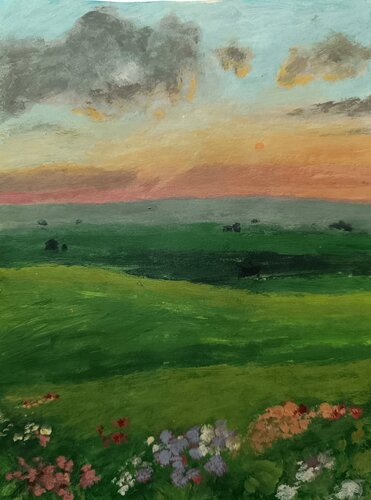 Die Weite am Abend by Gulschan Rokzad, Painting for Sale on Singulart