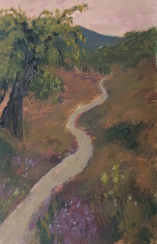 Der Weg schlängelte sich durch die Felder by Gulschan Rokzad, Painting for Sale on Singulart