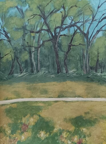 Der Weg vor dem Wald by Gulschan Rokzad, Painting for Sale on Singulart