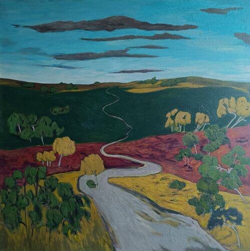 Der Weg am Abend par Gulschan Rokzad, Peinture en vente sur Singulart