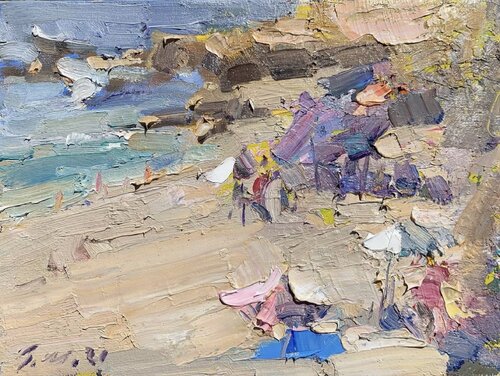 LaGuna Beach in the Summer van Jove Wang, Schilderij te koop op Singulart