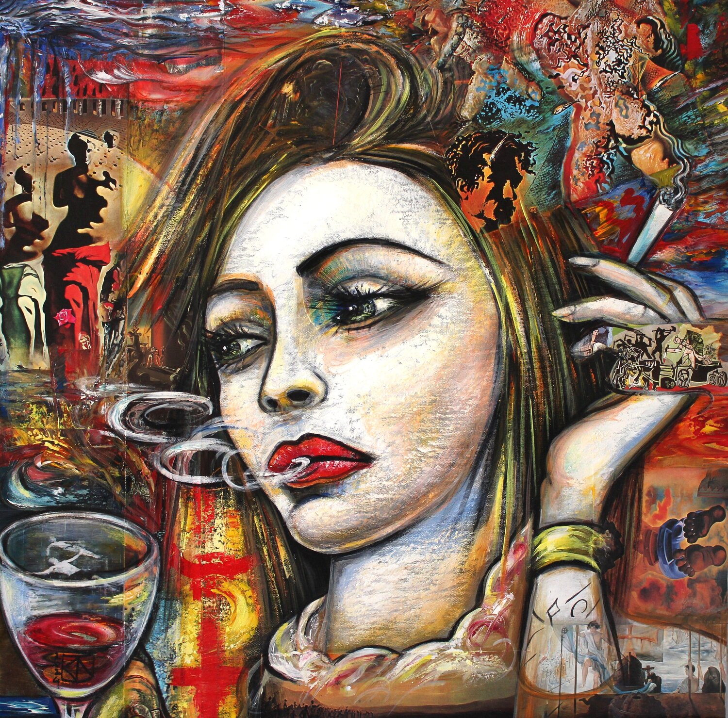 Sehnsucht Abstrakt Koroush Namazi Original painting for sale
