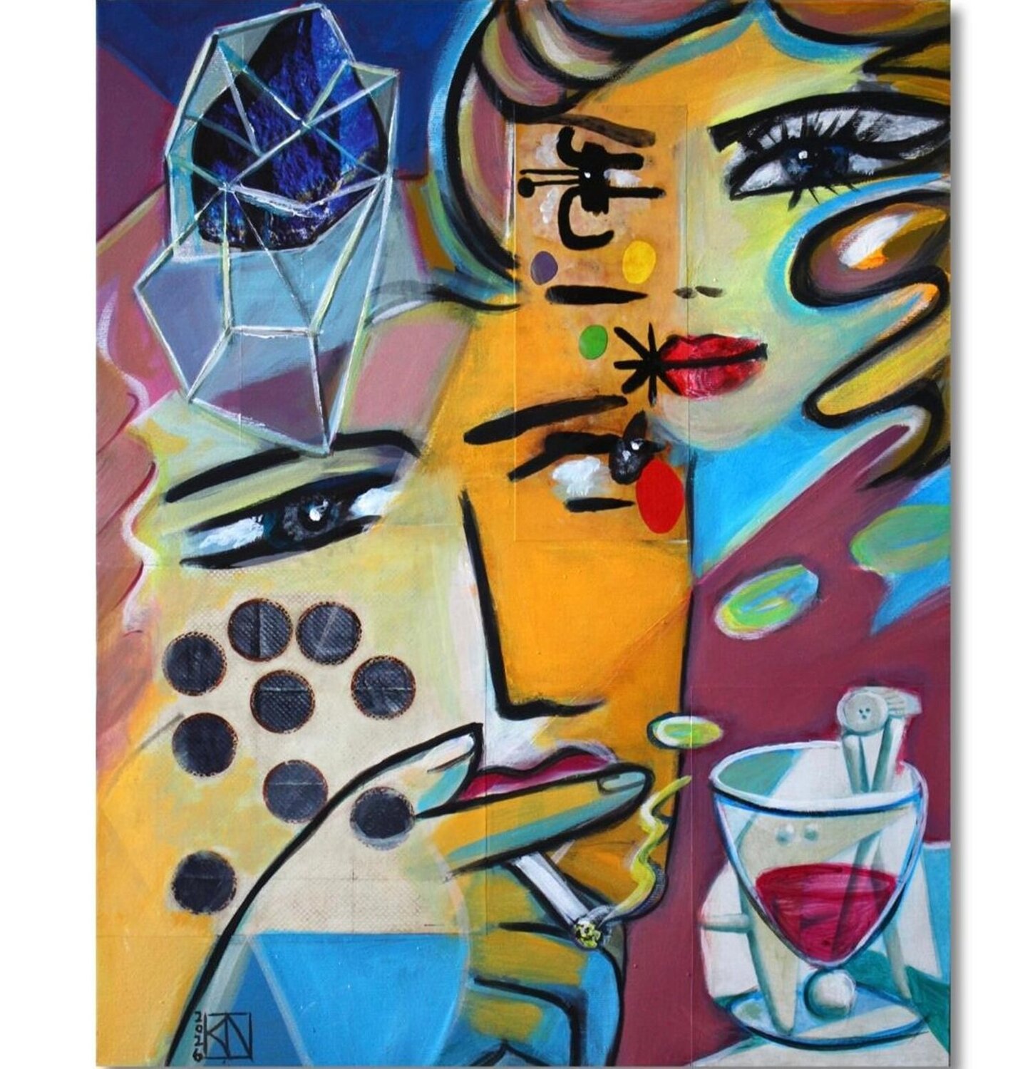 Die Illusion des Verlangens Koroush Namazi Original painting for sale