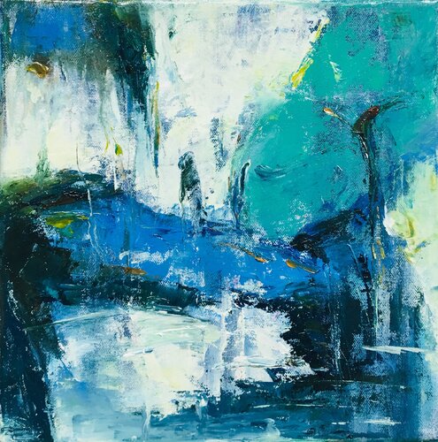 Teich im Mondlicht van Meizi Wang, Schilderij te koop op Singulart