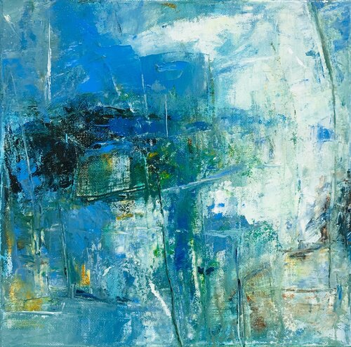 Teich im Mondlicht van Meizi Wang, Schilderij te koop op Singulart