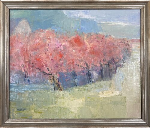 Aprikosenblüten van Meizi Wang, Schilderij te koop op Singulart