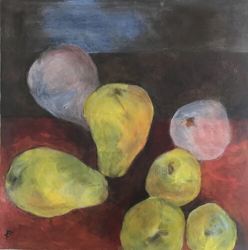 Äpfel und Birnen de Louise Wünsche, Pintura a la venta en Singulart