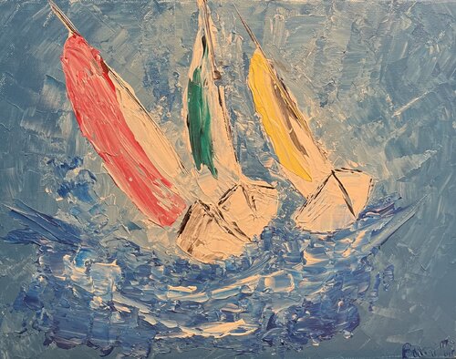 REGATA by Roberto Buccilli, 油畫 for Sale on Singulart