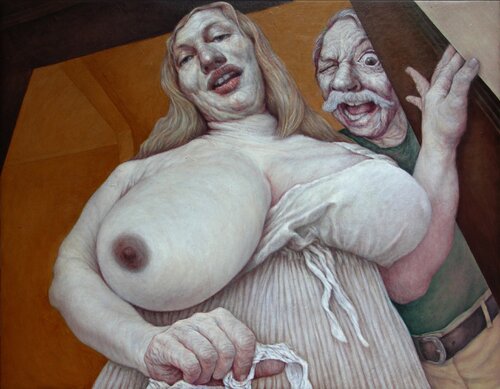 EN EL QUICIO DE LA PUERTA par Eusebio San Blanco, Peinture en vente sur Singulart