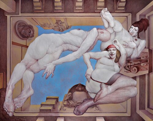 TRAMPANTOJO DEL CIELO IMAGINADO PARA UN TECHO par Eusebio San Blanco, Peinture en vente sur Singulart