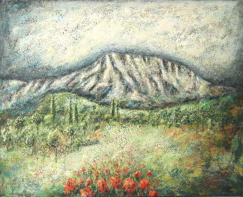 La montagne Sainte-Victoire van Robert Bass, Schilderij te koop op Singulart