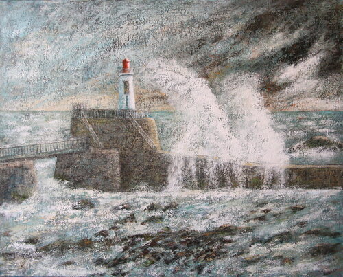 Le phare des Sables d'Olonne von Robert Bass, Malerei kaufen auf Singulart