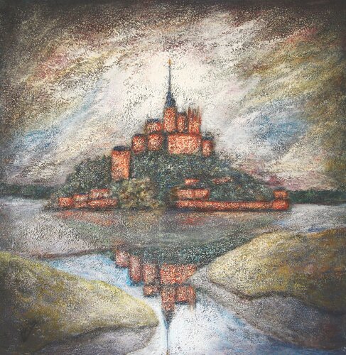 La baie du Mont Saint-Michel de Robert Bass, Pintura a la venta en Singulart