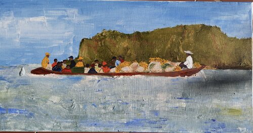 Bananenboot de Andrea Philipp-Zankl, Pintura a la venta en Singulart