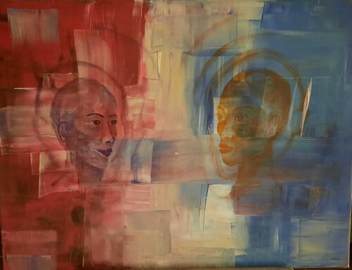 Asia meets Afrika van Andrea Philipp-Zankl, Schilderij te koop op Singulart