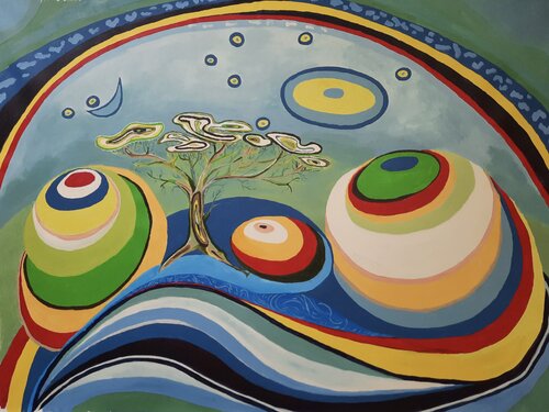 Landschaft mit Akazie by Andrea Philipp-Zankl, Painting for Sale on Singulart