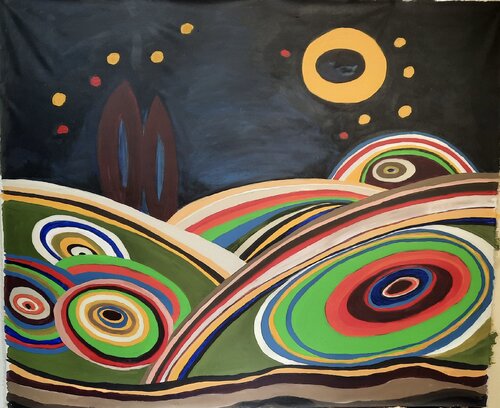 Nacht in Namibia by Andrea Philipp-Zankl, Painting for Sale on Singulart