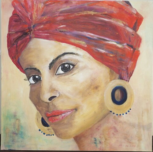 Black Lady van Andrea Philipp-Zankl, Schilderij te koop op Singulart