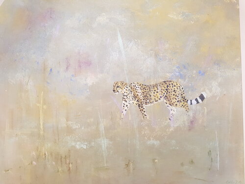 Gepard in der Savanne van Andrea Philipp-Zankl, Schilderij te koop op Singulart