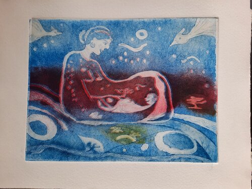 Mother and child by Andrea Philipp-Zankl, Print for Sale on Singulart