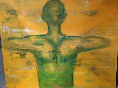 Männerrücken von Andrea Philipp-Zankl, Malerei kaufen auf Singulart