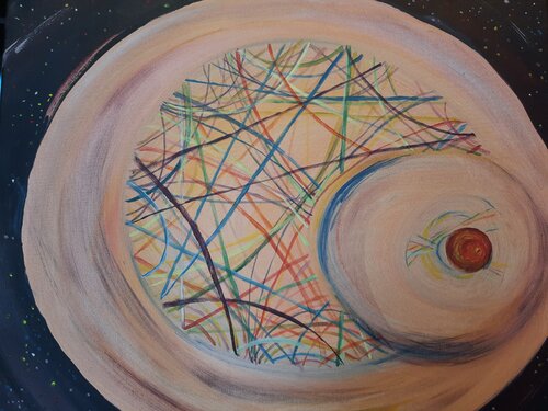 Cake in the universe von Andrea Philipp-Zankl, Malerei kaufen auf Singulart