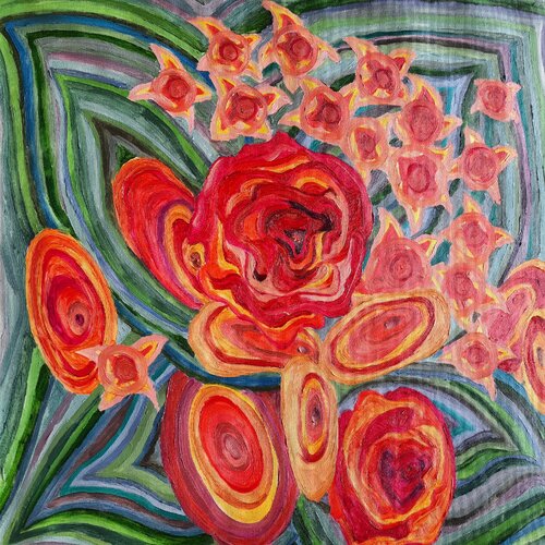 Flowers von Andrea Philipp-Zankl, Malerei kaufen auf Singulart