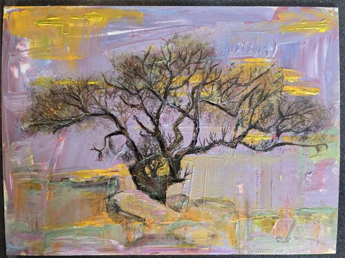 Akazie im Lowfield by Andrea Philipp-Zankl, Painting for Sale on Singulart