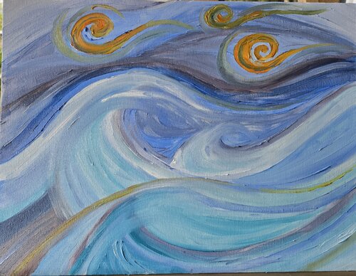 Stormy water von Andrea Philipp-Zankl, Malerei kaufen auf Singulart