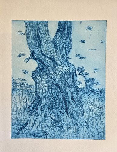 Old tree in the bushveld von Andrea Philipp-Zankl, Druck kaufen auf Singulart