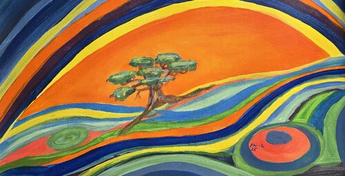 lonely Akazie by Andrea Philipp-Zankl, Painting for Sale on Singulart