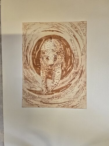 Leopard-on my way / Version 2 von Andrea Philipp-Zankl, Druck kaufen auf Singulart