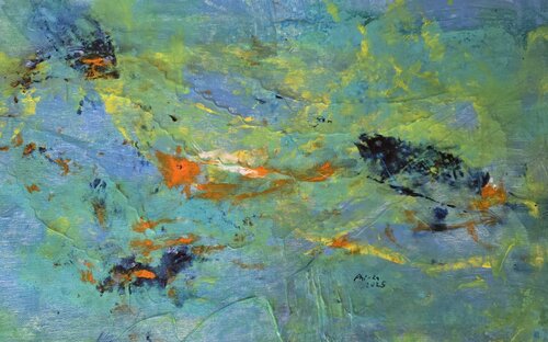 Kois in the water by Andrea Philipp-Zankl, Painting for Sale on Singulart