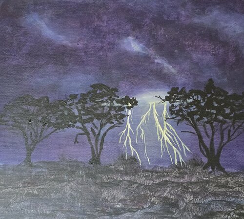 Lightning strike von Andrea Philipp-Zankl, Malerei kaufen auf Singulart