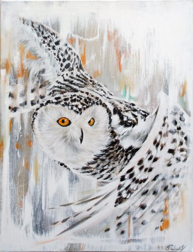 Chouette blanche de Yoan RIMBAULT, Pintura a la venta en Singulart