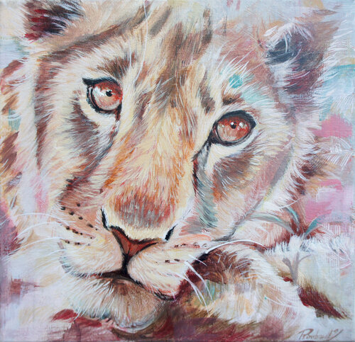 Jeune lion by Yoan RIMBAULT, Painting for Sale on Singulart