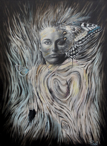 La femme papillon von Yoan RIMBAULT, Malerei kaufen auf Singulart