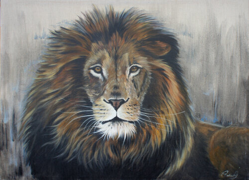 La sagesse du lion de Yoan RIMBAULT, Pintura a la venta en Singulart