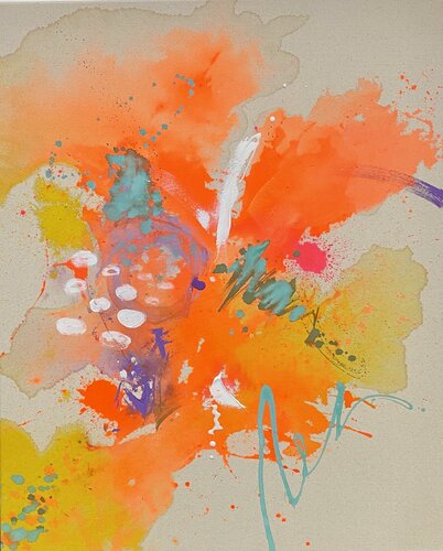 Orange Flip 243 von Monika Starke, Malerei kaufen auf Singulart