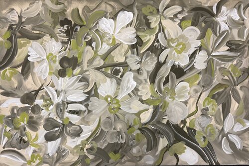 Gentle garden of white blossoms 2512 von Monika Starke, Malerei kaufen auf Singulart