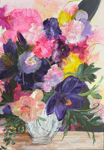 Opulent Bouquet in full Bloom von Monika Starke, Malerei kaufen auf Singulart