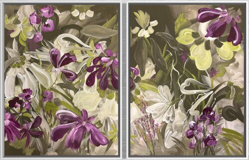 Diptychon "Wild orchids" 1+2 257 de Monika Starke, Pintura a la venta en Singulart