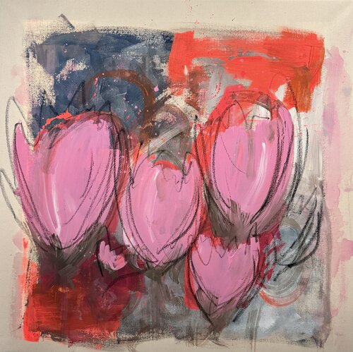 Wild Tulips van Monika Starke, Schilderij te koop op Singulart