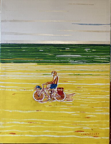 El ciclista di Jose Ramon Campomanes, Pittura in vendita su Singulart