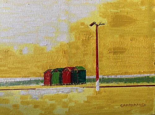 Las casetas vigiladas von Jose Ramon Campomanes, Malerei kaufen auf Singulart