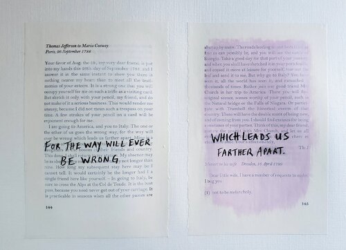 Love Letters - Thomas Jefferson to Maria Cosway, Paris, 26 September 1788 - Apart (2022) par Cynthia Grow, Œuvre sur papier en vente sur Singulart