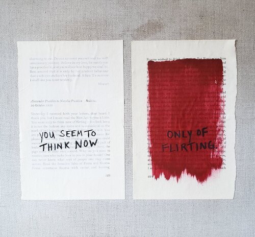 Love Letters - Alexander Pushkin to Natalia Pushkin, Boldino, 30 Oct 1833 von Cynthia Grow, Malerei kaufen auf Singulart