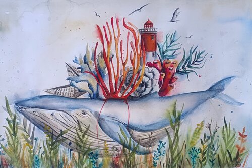 Vita Oceanica di Smirnova Evgenia, Opera su carta in vendita su Singulart