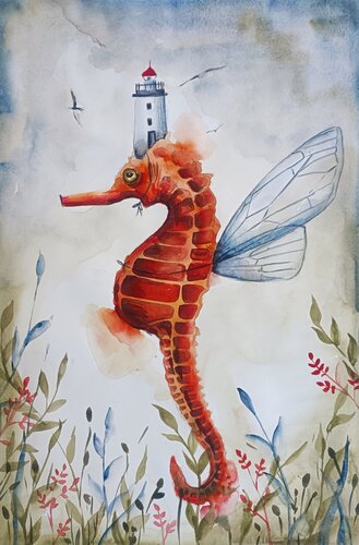 Cavalluccio Marino van Smirnova Evgenia, Werk op papier te koop op Singulart