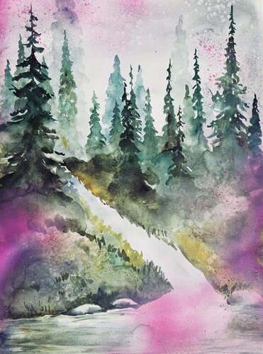 Nel silenzio dei boschi by Smirnova Evgenia, Work on Paper for Sale on Singulart